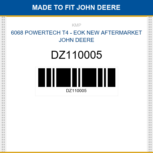 DZ110005 6068 powertech t4 - eok Made to fit for JOHN DEERE