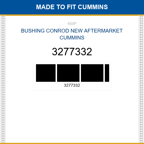 3277332 Bushing conrod Made to fit for CUMMINS