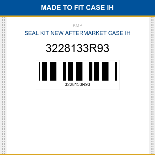 3228133R93 Seal kit Made to fit for Case Ih