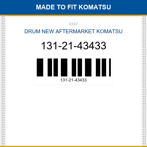 131-21-43433 Drum Made to fit for KOMATSU