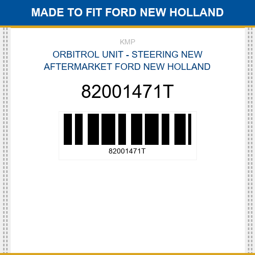 82001471T Orbitrol unit - steering Made to fit for FORD NEW HOLLAND