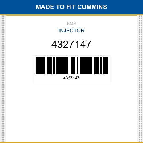 4327147 Injector Made to fit for CUMMINS