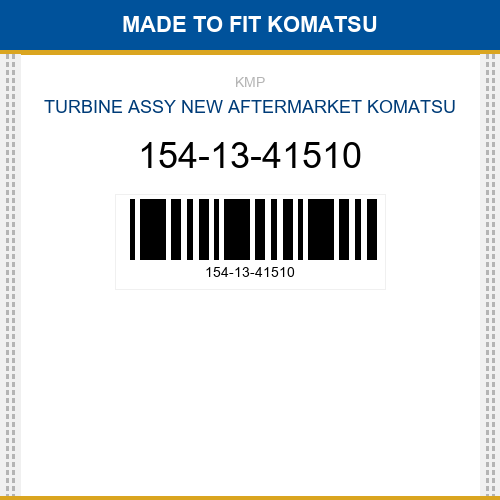 154-13-41510 Turbine assy Made to fit for KOMATSU
