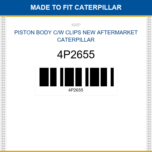 4P2655 Piston body c/w clips Made to fit for CATERPILLAR