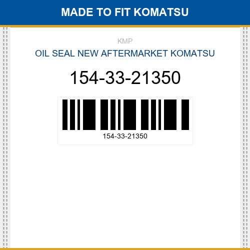 154-33-21350 Oil seal Made to fit for KOMATSU