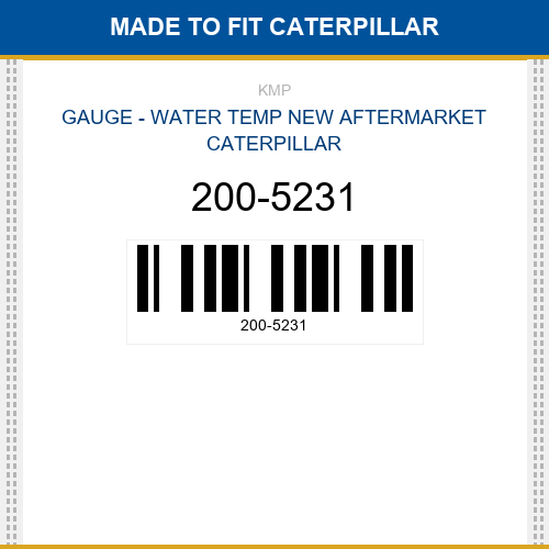 200-5231 Gauge - water temp Made to fit