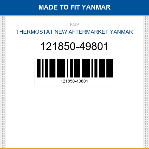 121850-49801 Thermostat Made to fit for YANMAR