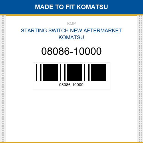 08086-10000 Starting switch Made to fit for KOMATSU