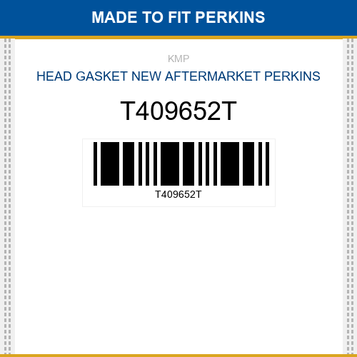 T409652T Head gasket Made to fit for PERKINS