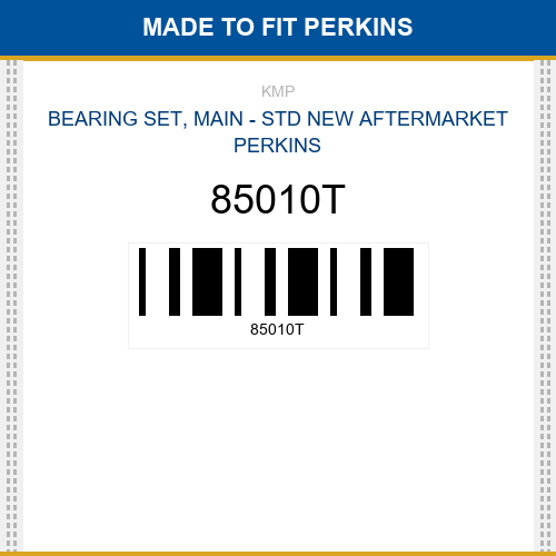 85010T Bearing set, main - std Made to fit for PERKINS