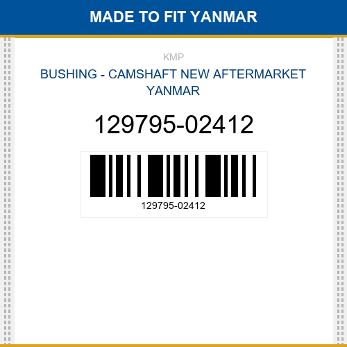 129795-02412 Bushing - camshaft Made to fit for YANMAR