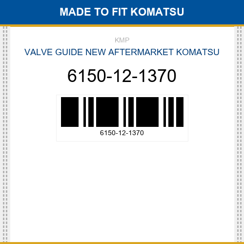 6150-12-1370 Valve guide Made to fit for KOMATSU