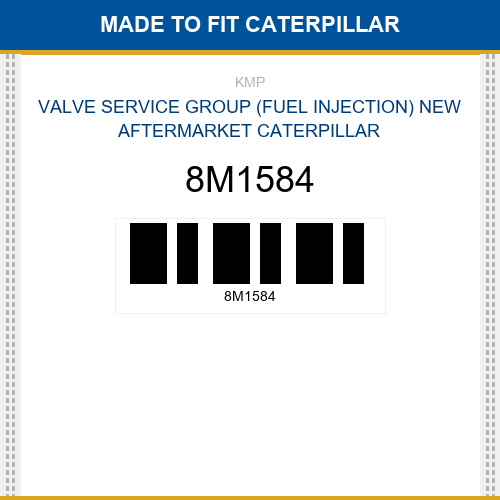 8M1584 Valve service group (fuel injection) Made to fit for CATERPILLAR