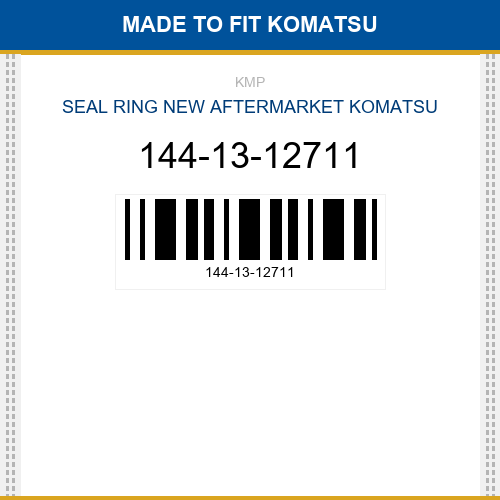 144-13-12711 Seal ring Made to fit for KOMATSU