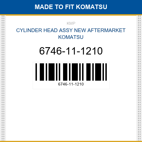 6746-11-1210 Cylinder head assy Made to fit for KOMATSU