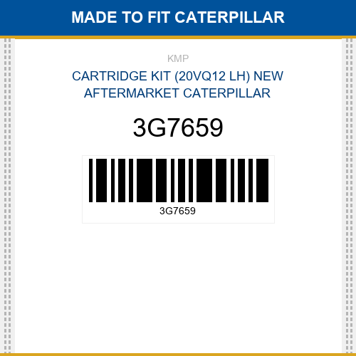 3G7659 Cartridge kit (20vq12 lh) Made to fit for CATERPILLAR