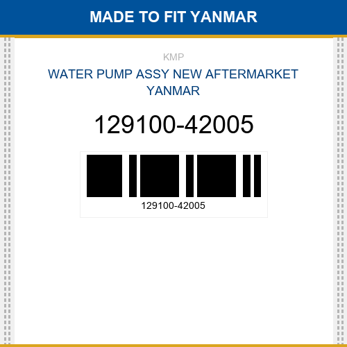 129100-42005 Water pump assy Made to fit for YANMAR