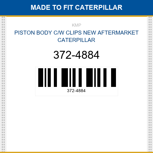 372-4884 Piston body c/w clips Made to fit