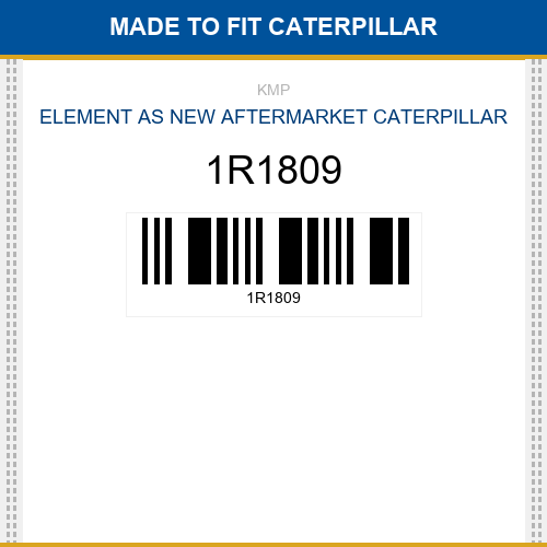 1R1809 Element as Made to fit for CATERPILLAR