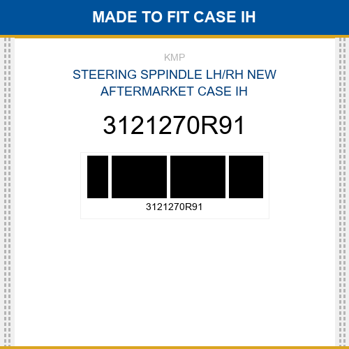 3121270R91 Steering sppindle lh/rh Made to fit for Case Ih
