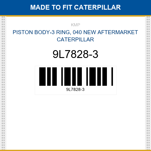 9L7828-3 Piston body-3 ring, 040 Made to fit for CATERPILLAR