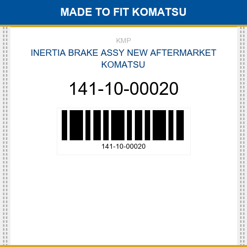 141-10-00020 Inertia brake assy Made to fit for KOMATSU