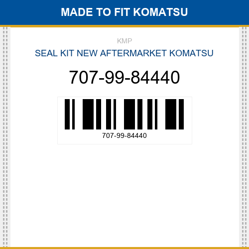 707-99-84440 Seal kit Made to fit for KOMATSU