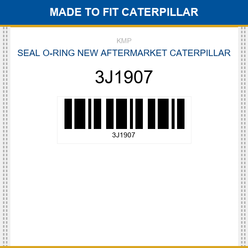 3J1907 Seal o-ring Made to fit for CATERPILLAR