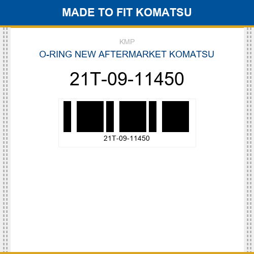 21T-09-11450 O-ring Made to fit for KOMATSU