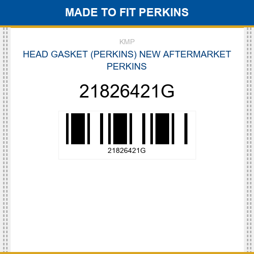 21826421G Head gasket () Made to fit for PERKINS