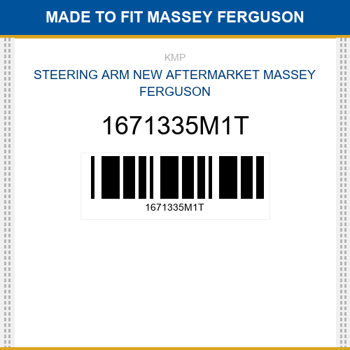 1671335M1T Steering arm Made to fit for MASSEY FERGUSON