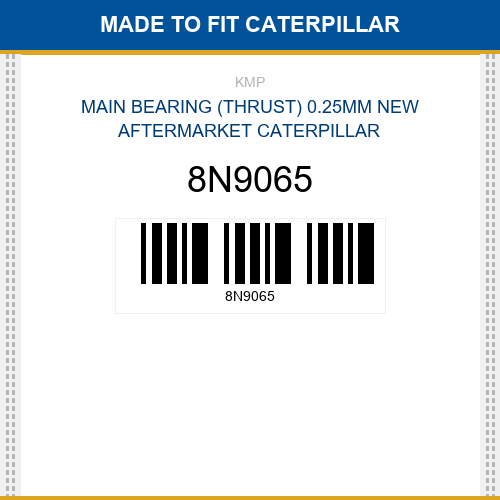 8N9065 Main bearing (thrust) 0.25mm Made to fit for CATERPILLAR