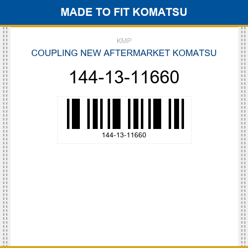 144-13-11660 Coupling Made to fit for KOMATSU