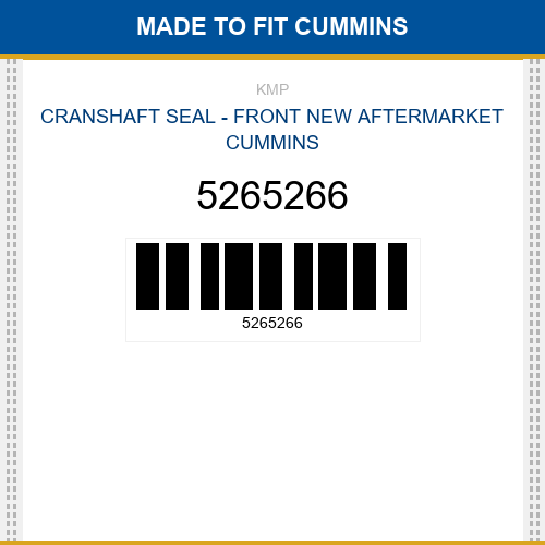 5265266 Cranshaft seal - front Made to fit for CUMMINS