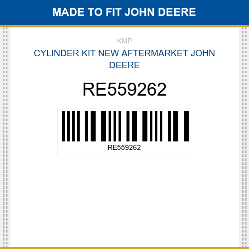 RE559262 Cylinder kit Made to fit for JOHN DEERE