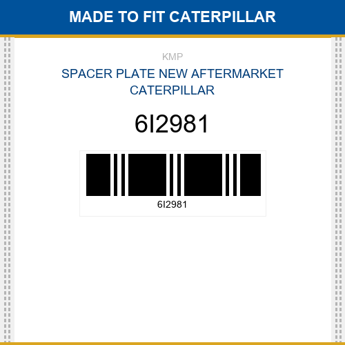 6I2981 Spacer plate Made to fit for CATERPILLAR
