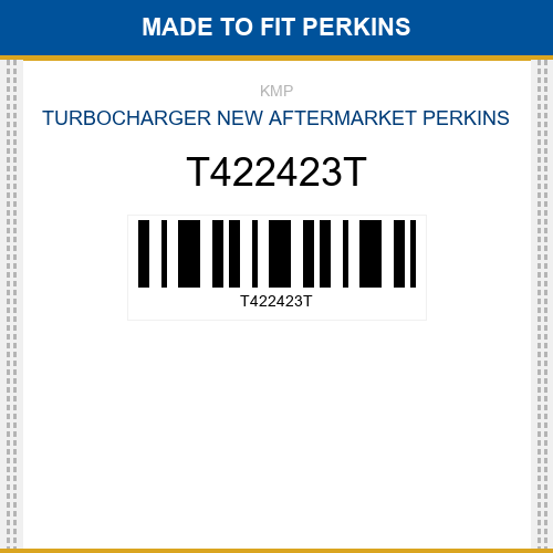 T422423T Turbocharger Made to fit for PERKINS