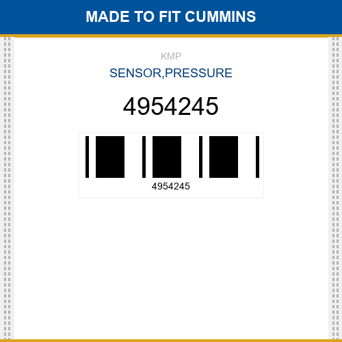 4954245 Sensor,pressure Made to fit for CUMMINS
