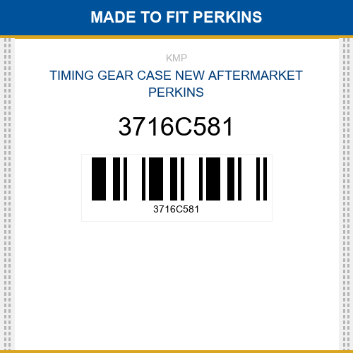 3716C581 Timing gear case Made to fit for PERKINS