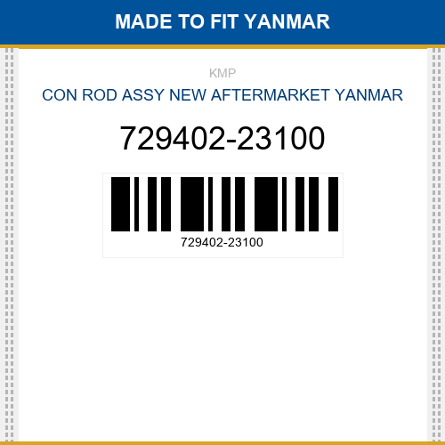 729402-23100 Con rod assy Made to fit for YANMAR