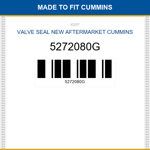 5272080G Valve seal Made to fit for CUMMINS