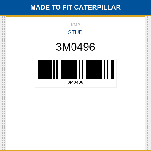 3M0496 Stud Made to fit for CATERPILLAR