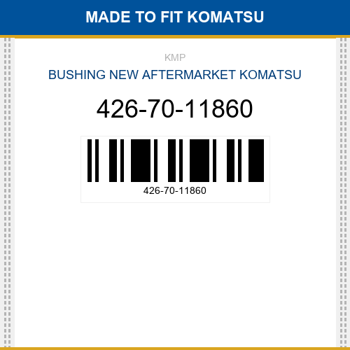426-70-11860 Bushing Made to fit for KOMATSU
