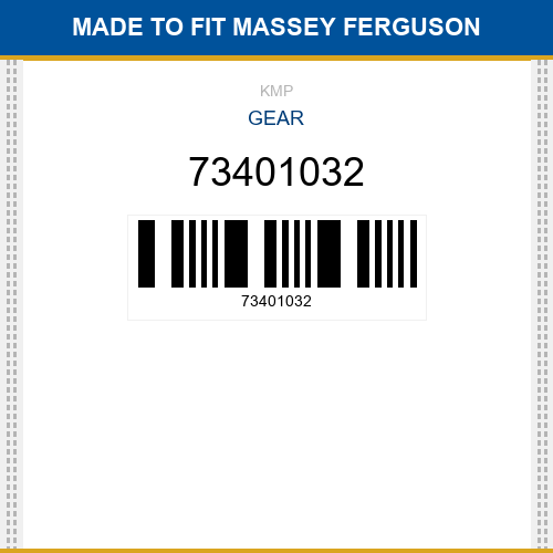 73401032 Gear Made to fit for MASSEY FERGUSON