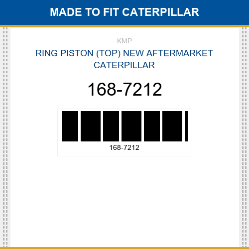 168-7212 Ring piston (top) Made to fit for CATERPILLAR