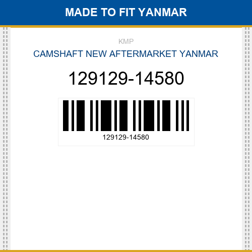 129129-14580 Camshaft Made to fit for YANMAR