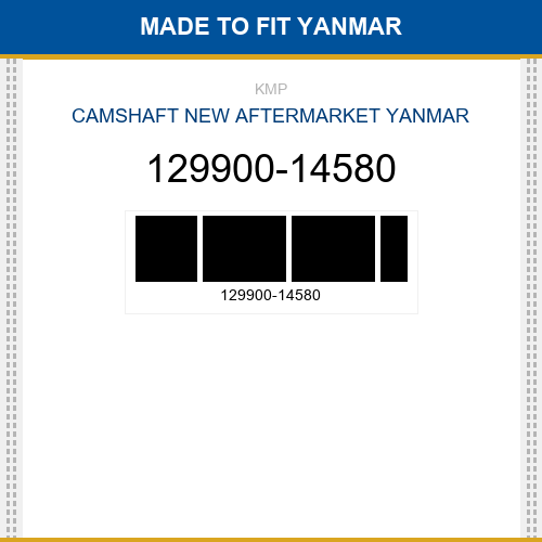 129900-14580 Camshaft Made to fit for YANMAR