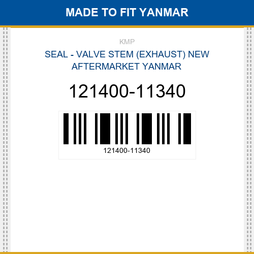 121400-11340 Seal - valve stem (exhaust) Made to fit for YANMAR