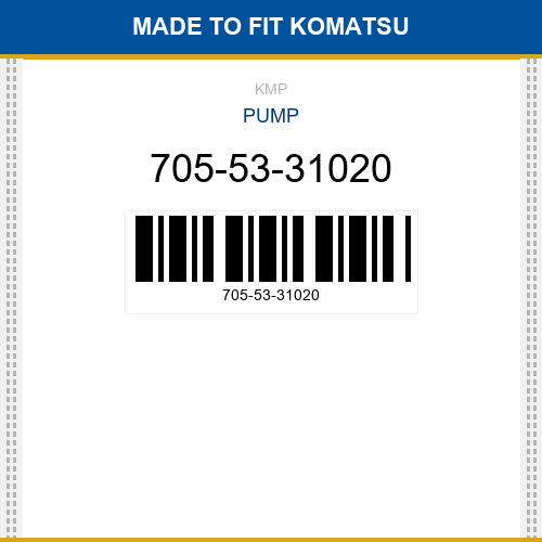 705-53-31020 Pump Made to fit for KOMATSU