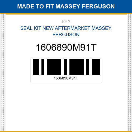 1606890M91T Seal kit Made to fit for MASSEY FERGUSON